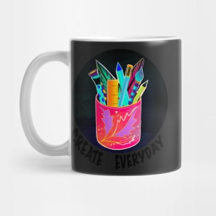 Colorful sticker create everyday Mug